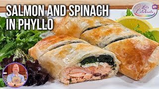 Delicious Duo Salmon And Spinach Wrapped In Crispy Phyllo Dough [upl. by Windzer]