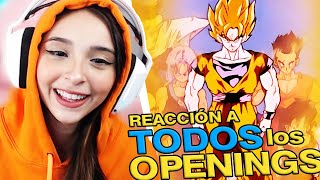 REACCIONANDO A LOS OPENINGS EPICOS DE DRAGON BALL  anime reaction dragonball [upl. by Bernadina]