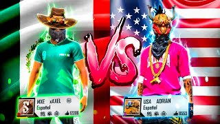 ESTADOS UNIDOS VS MEXICO PVP ENTRE NACIONES EN FREE FIRE LES PONGO SALA A DOS VETERANOS INCREIBLE [upl. by As]