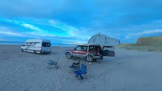 Benone Beach Camping Van life [upl. by Aimerej]