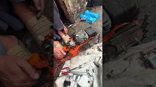 How to adjust chainsaw Race speed chainsaw stihl echo echojapan echochainsaws [upl. by Parlin]