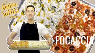 MAKING CLAIRE SAFFITZS BEST FOCACCIA  dessert person review [upl. by Lissi517]