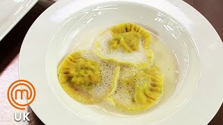 Wonderful Langoustine Ravioli  MasterChef UK  MasterChef World [upl. by Hnaht590]