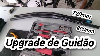 Guidão novo subtração do guidão Shimano Pro 720mm por Shimano Pro LT 800mm [upl. by Uhayile751]