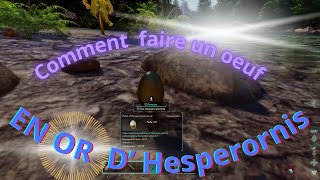 Comment avoir des œufs en or Hesperornis Ark ascended serveur officiel [upl. by Atneuqal]