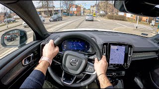 2022 Volvo XC40 Twin Recharge Electric  408HP 0100 POV Test Drive 1109 Joe Black [upl. by Naihtniroc]