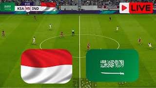 🔴محاكاة🔴 🔴 اليوم لمباراة السعودية ضد إندونيسيا  تصفيات كأس العالم 2025 PES 21 [upl. by Ainet]