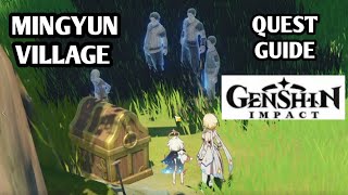 Finding The Treasure  Quest in Mingyun Village  GENSHIN IMPACT [upl. by Albright]