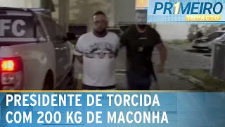 RJ Presidente de torcida do Botafogo é preso com 200 kg de maconha  Primeiro Impacto 270923 [upl. by Haletta162]