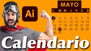 CREAR CALENDARIO EN ADOBE ILLUSTRATOR  ADOBE ILLUSTRATOR TUTORIAL [upl. by Htiekram]