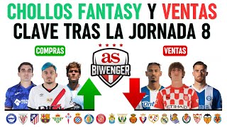 🚀 LOS MEJORES FICHAJES Y CHOLLOS FANTASY TRAS LA JORNADA 8  VENTAS CLAVE 🔍  BIWENGER 2425 [upl. by Tigdirb]