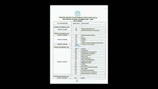 CBSE Official Date Sheet For 2025  Class 10th Time Table  CBSE Time Table class10 cbseboard [upl. by Behka]