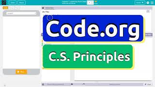 Codeorg Lesson 1 Learning Data Tutorial  Unit 9 Data CS Principles [upl. by Odlanier]