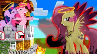 Evil Angel My Little Pony vs Angel My Little Pony Most Secure Tower in Minecraft [upl. by Tilney]