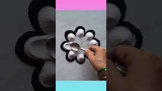 Black and white rangoli design satisfying trending [upl. by Winifred865]