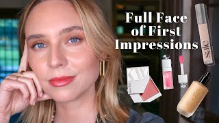 Full Face of First Impressions NEW Saie Concealers Kjaer Weis Blush Auric Glow Lust amp Lipsticks [upl. by Seaddon]