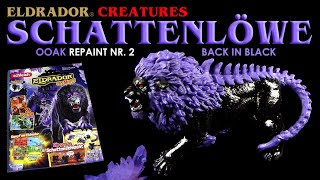 Eldrador ® Creatures  Schattenlöwe  Shadow Lion OOAK  Repaint Nr 2  Back in Black [upl. by Acus]