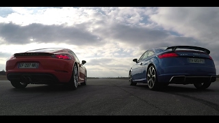 Audi TT RS VS Porsche 718 Cayman S  Drag Race [upl. by Reffotsirk]