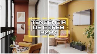 TENDÊNCIA DE CORES NA DECORAÇÃO 2024  DICAS DE CORES NA DECORAÇÃO DE AMBIENTES [upl. by Haywood]