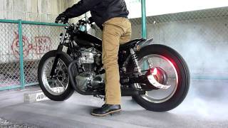 ANBU Kawasaki W650 chopper Burnout [upl. by Sandro139]