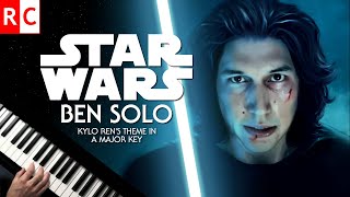 Ben Solo Light Side Theme Piano Star Wars Kylo Ren theme in a major key [upl. by Nowyt]