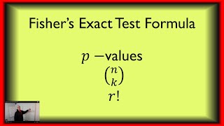 Calculate a pvalue by Fishers Exact Test Formula [upl. by Arodoeht]