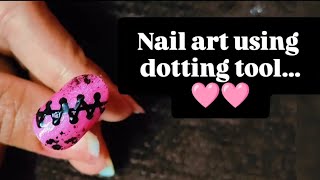 Nail art using dotting tool nails nailstyle trendynails [upl. by Titos967]