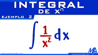 Integral de x elevado a la n  Potencias de x  Ejemplo 2 [upl. by Erving13]