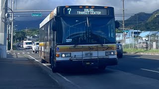 Honolulu Bus 282 Route 7 peak hour [upl. by Oicnaneb]