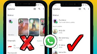 How To Change Whatsapp New Status Style Back To the Vertical Stylewhatsapp status update 2024 [upl. by Assertal292]