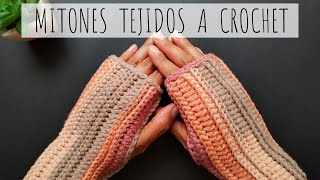 mitones tejidos a crochet guantes tejidos guantes sin dedos tejidos a crochet o ganchillo [upl. by Chapa]