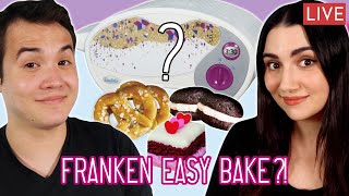 Making A FrankenEasyBake Oven Cake Live [upl. by Eesdnyl]