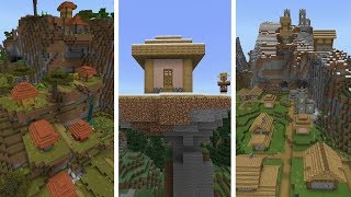 BEST MOUNTAIN VILLAGES SEEDS for MINECRAFT 112 Minecraft Bedrock Edition Seeds [upl. by Sybley]