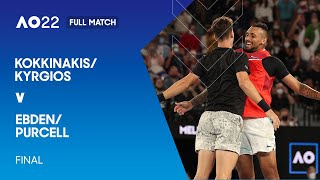 KokkinakisKyrgios v EbdenPurcell Full Match  Australian Open 2022 Final [upl. by Letram]