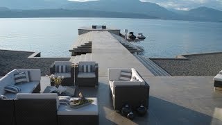 Dream Homes Million Dollar Glass House amp Helicopter Pad on Lake [upl. by Akihsal]