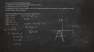 625 Dany jest wzór funkcji kwadratowej Wyznacz 1 współrzędne wierzchołka paraboli będącej [upl. by Notliw882]