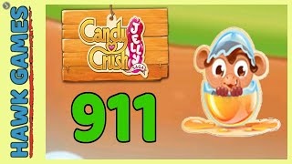 Candy Crush Jelly Saga Level 911 Monkling mode  3 Stars Walkthrough No Boosters [upl. by Rochette]