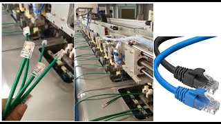 fully automated Lan cable assembly line CAT6 Ethernet Cable RJ45 crystal connector crimping machine [upl. by Iruy]