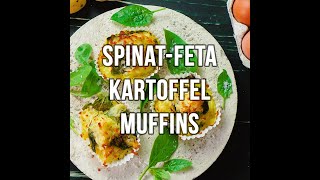 Herzhafte Kartoffel Muffins mit Feta und Spinat – ein Body Kitchen® Rezept  Glutenfrei [upl. by Amerak]