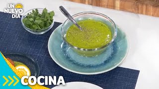 Receta vinagreta de cilantro para mejorar tu comida  Un Nuevo Día  Telemundo [upl. by Medea712]