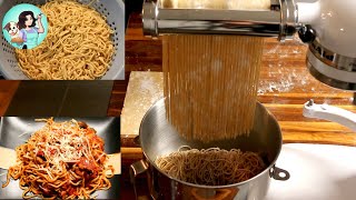 Homemade Whole Wheat Pasta with KitchenAid Pasta Attachment [upl. by Ojillib11]