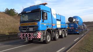 Convoi SETRAL  EDF Rotor turbine BP de 240t vidéo 02 Copyright Manugo [upl. by Todhunter]