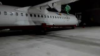 NOVOAIR Airlines Line Maintenance  night view Dhaka Airport  ATR Aeroplane [upl. by Strohben]