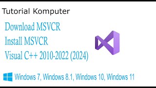 Cara Download Install Update Microsoft Visual C VC Redist Runtime 2024 Error MSVCR [upl. by Ecal138]