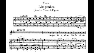 Lho perduta  W A Mozart  F Minor Piano Accompaniment  Karaoke [upl. by Phionna]