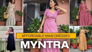 Myntra Affordable Dress Haul  Trendy Maxi Dress haul  Tryon haul  Style By Preeti [upl. by Valentino]