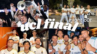 UCL final screening ultimate fun 🔥🏆15 hala Madrid Night out full on masti 😂🤣 [upl. by Dnamra549]