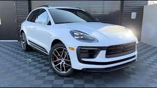 2023 Porsche Macan S White Walk Around [upl. by Aiclef]