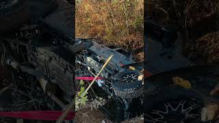 Rolled over Jeep wheeling jeep 4x4 offroad offroadrecovery [upl. by Estell714]