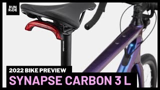 Bike Preview 2022 Cannondale Synapse Carbon 3 L Road Bike  Purple Haze  Run and Ride [upl. by Eleynad]